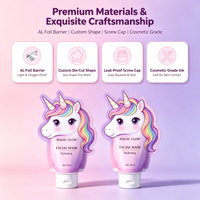 Pochette tubulaire personnalisée de forme spéciale avec bouchon à vis et bec verseur pour liquides, emballage cosmétique pour recharge de masque facial et sérum