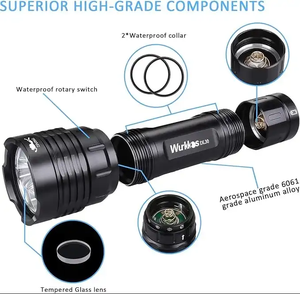 Wurkkos DL30 21700 Đèn pin lặn 3600lm Ba lh351d Đèn pin Led cao <span class=keywords><strong>CRI</strong></span> với công tắc vòng điều khiển từ tính - Product Image 3