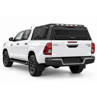 Capot de benne robuste en aluminium pour Toyota Hilux Revo 3 portes avec vérins à gaz et feu stop