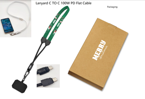 สายชาร์จเร็ว 100W PD Type-C พร้อมสายคล้องข้อมือป้องกันการสูญหาย ผลิตจากวัสดุรีไซเคิล TPE/PET เป็นมิตรต่อสิ่งแวดล้อม สำหรับสมาร์ทโฟน - Product Image 3