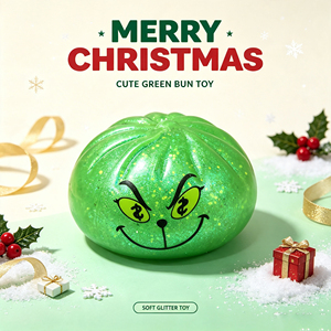 Juguete Blandito de Navidad con Forma de Grinch, Juguete Sensorial Antiestrés para Niños y Adultos, Regalo de Navidad - Product Image 1