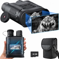 Binoculares de Visión Nocturna HNV200 Digitales 2560x1440 Video 2K IR 850nm Alcance de 400m Zoom Óptico 5X Zoom Digital 16X para Campamento al Aire Libre