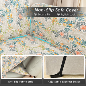 Funda de Repuesto para Sofá de 3 Plazas con Diseño Floral, Antideslizante, Lavable, para Uso en Hoteles, Protector de Muebles Duradero - Product Image 4