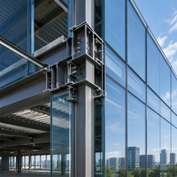 Structure en acier de qualité supérieure pour murs-rideaux, designs architecturaux modernes pour bâtiments de grande hauteur, fournis directement par l'usine