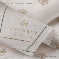 Papier d'emballage personnalisé avec logo |   Papier métallisé et carton épais de qualité supérieure pour les marques de beauté et de soins de la peau - Encre à base de soja sans danger pour les aliments