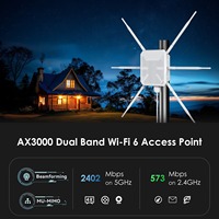 Point d'accès Wi-Fi extérieur AX3000 WIFI6 du fabricant d'origine avec PoE, point d'accès Wi-Fi longue portée, point d'accès Wi-Fi sans fil extérieur avec antennes omnidirectionnelles