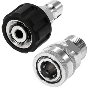 หัวต่อแบบเสียบเร็ว 3/8 นิ้ว สำหรับเครื่องฉีดน้ำแรงดันสูง อุปกรณ์เชื่อมต่อท่อ ปืนฉีดน้ำ สำหรับทำความสะอาดรถยนต์ ขายส่ง - Product Image 6