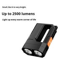 Lampe torche LED EDC rechargeable par USB 4000 mAh, étanche IP55, 2000+ Lumens, lumière du jour 5000K, portée 300 mètres, en alliage d'aluminium, conforme ROHS