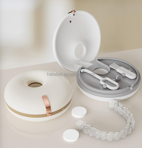 Boîte dentaire polyvalente à 2 niveaux Boîte de rangement pour prothèses dentaires avec crochet pour brosse - Product Image 6