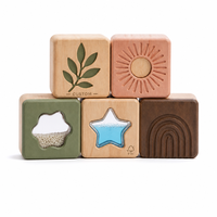 Blocs sensoriels en bois personnalisés, jouets Montessori en bois pour les bébés, jeu d'activités, éducation précoce, entraînement sensoriel
