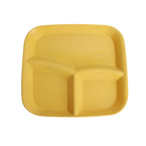 <span class=keywords><strong>Assiette</strong></span> carrée <span class=keywords><strong>jetable</strong></span> à trois compartiments en paille de blé, plateau <span class=keywords><strong>compartiment</strong></span>é pour restauration rapide, plat pour école maternelle - Product Image 5