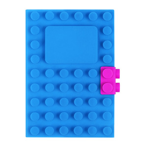 Wholesale A6 Creative Silicone <b>Notebook</b> Logo Building Block Gifts Student Stationery Notepad Reusable Waterproof - Product Image 6