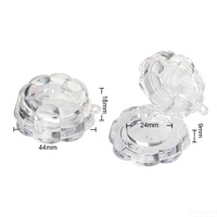 Pot à maquillage en plastique transparent avec logo personnalisé, petit emballage cosmétique pour rouge à lèvres avec trou de suspension
