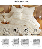 Parure de lit Balix en lyocell 100 % eucalyptus, garnie, taille King, 300 fils/cm², avec housse de couette