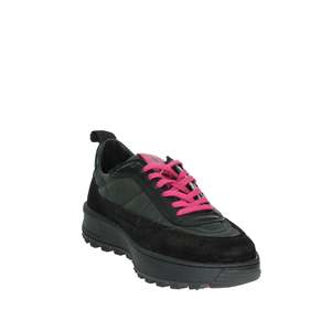 D.A.T.E. Donna Sneakers W411-K2-MN-BK Nero Chaussures Chunky Noires avec Lacets Roses - Product Image 5