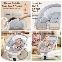 Ayunan Bayi Elektrik Isi Ulang Otomatis dengan Musik, Remote Control, Portabel untuk Bayi dan Balita