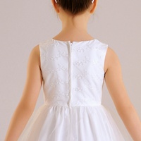 D3871A Gaze brodée pour robe de demoiselle d'honneur sans manches pour le banquet de mariage
