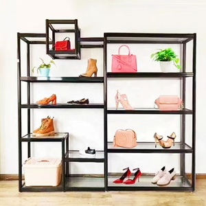 Tùy Chỉnh Cửa Hàng Bán Lẻ Phụ Nữ Ví Ví Phụ Nữ Túi Xách Cao Gót Giày Thường Giày Kim Loại Lưu Trữ Giá Hiển Thị Đứng Kệ - Product Image 2