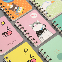 2025 dessin animé imprimé Mini spirale personnalisé mignon cahiers enfants à feuilles mobiles lié école papeterie cadeaux papier carton couverture