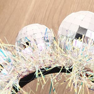 White Christmas <strong>Disco</strong> <strong>Ball</strong> Glow Hairbands LED Light up <strong>Headbands</strong> for Kids and Adults for New Year Parties - Product Image 2
