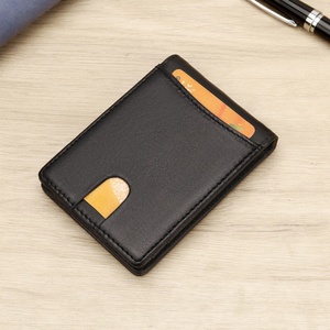 High Quality Men's Luxury Business Wallet RFID Blocking Short Leather <b>Purse</b> with Open Closure - Product Image 1
