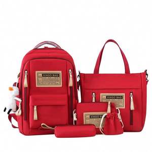 Wholesale Girls School <b>Backpack</b> with USB Large Capacity Canvas for High School & Primary <b>Students</b> - Product Image 5