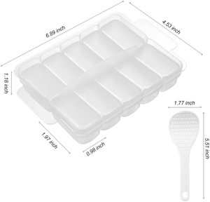 10 trong 1 Mini Nhật Bản onigiri Sushi khuôn hình chữ nhật gạo bóng khuôn Nigiri <span class=keywords><strong>Bento</strong></span> Sushi <span class=keywords><strong>Maker</strong></span> - Product Image 2