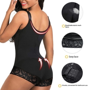 Faja colombiana de nailon de una pieza con control de abdomen y levantamiento de glúteos, talla grande - Product Image 2