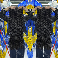 Cheveux Indiens Bouclés Naturels Bruts 100% Authentiques, Qualité Supérieure, Ondulés, Cheveux Humains Vierges, Double Trame Faite à la Machine, Lots de Luxe