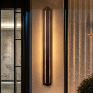 Applique murale LED en métal à double couche, 3000K, dimmable, pour villa, extérieur, porte d'entrée, couloir, décoration intérieure - Product Image 1