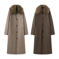 Commerce extérieur transfrontalier femmes automne hiver nouveau Style européen américain réversible lapin fausse fourrure brut Trench Coat 3811250