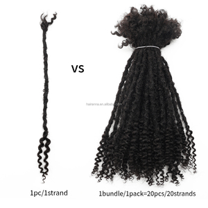 Nuovo prodotto all'ingrosso estremità ricci stretta dea Locs Afro crespo capelli umani all'uncinetto Dreadlocks - Product Image 2