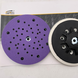 Абразивы, Фиолетовый Керамический шлифовальный диск 150 мм, несколько отверстий, крючок и петля, шлифовальные диски, наждачная бумага - Product Image 3
