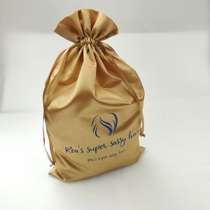 Sac en satin personnalisé avec logo pour la conservation des perruques et des extensions capillaires – Emballage en gros - Product Image 5