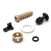 Clips de Sujeción de Plástico ABS/PC/PA66 Moldeados por Inyección Personalizados OEM, Remaches, Soportes, Piezas de Precisión con Tolerancia de 0.01-0.05mm