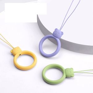 Silicone Ring Lanyard, Cartoon Bear, Liquid Mobile Phone Earphone Case, <b>USB</b> <b>Flash</b> <b>Drive</b> Short Pendant - Product Image 1