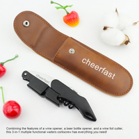 Cheerfast Accessoires Meilleur tire-bouchon Peut enlever divers bouchons de liège Couleur noire Poignée en plastique Tire-bouchon à vin Ouvre-bouchon à vin