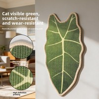 Griffoir mural vertical pour chat en sisal, style tropical, durable, sans perte de fibres, design simple, pour salon