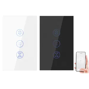 Tuya Smart WiFi tactile interrupteur de rideau électrique motorisé volets roulants stores US brésil maison interrupteur mural pour Google Home Alexa
