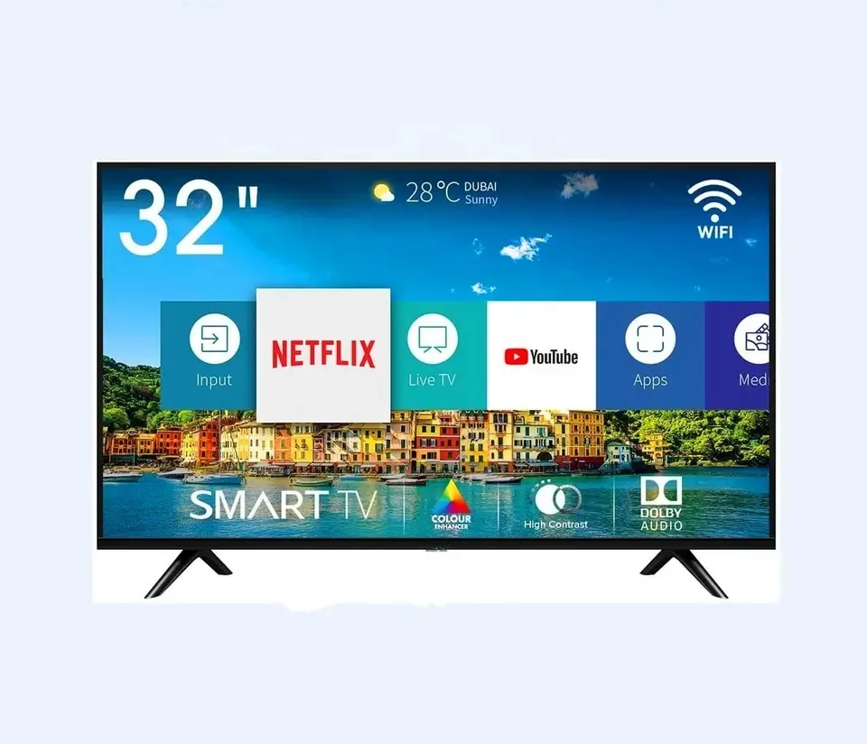 الأكثر مبيعاً 32 بوصة تلفزيون LED وشاشات LCD تلفزيون OEM 32 40 43 50 55 بوصة تلفزيون ذكي 4K Ultra HD مصنع