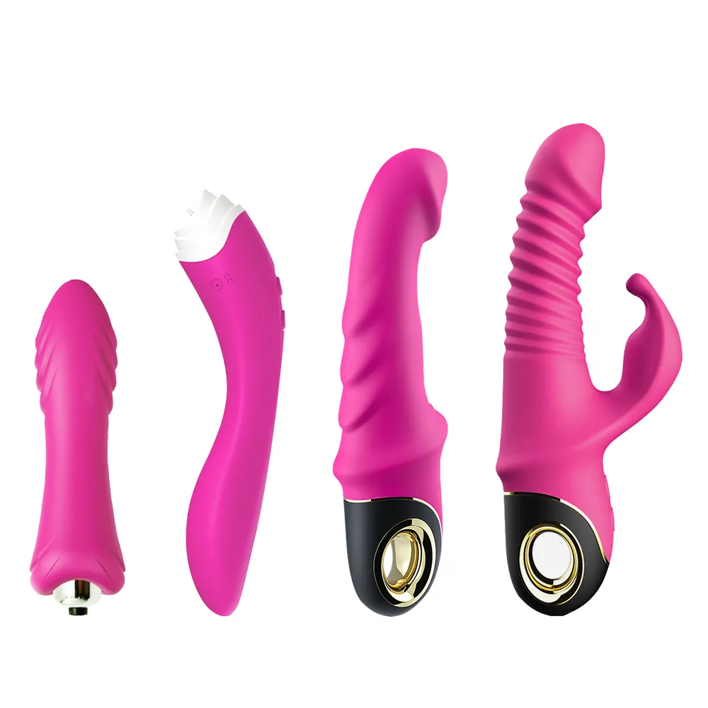 Vibratore di stimolazione del clitoride del punto G per le donne 9 modalità di vibrazione elasticizzata Dildo realistico che vibra i giocattoli adulti del sesso per la femmina
