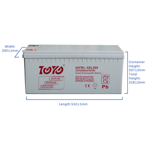 Home Pv Power Systems Vrla 12v200 Amp Basttagm Batería de ciclo profundo Baterías de ácido de plomo de gel de <span class=keywords><strong>12</strong></span> <span class=keywords><strong>voltios</strong></span> Batería de almacenamiento de energía - Product Image 2