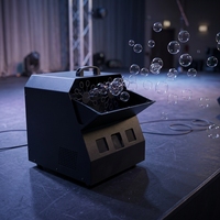 Machine à bulles géante télécommandée, style glace sèche, souffleur de bulles en métal noir, générateur de fumée pour scène, fête, DJ