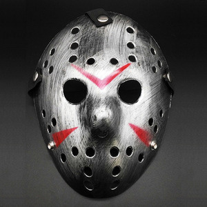 Maschera di <span class=keywords><strong>Jason</strong></span> Voorhees in Plastica Rossa e Bianca per Feste in Maschera e Halloween - Product Image 6