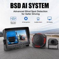 Système de caméra et moniteur pour camions lourds - Écran partagé 9 pouces 1080P, détection radar, étanche IP69K, tension 12-36V