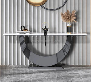 Table <span class=keywords><strong>console</strong></span> moderne bon marché avec miroir table <span class=keywords><strong>console</strong></span> en <span class=keywords><strong>verre</strong></span> <span class=keywords><strong>demi</strong></span>-<span class=keywords><strong>lune</strong></span> ou en marbre fabriquée en Chine - Product Image 1