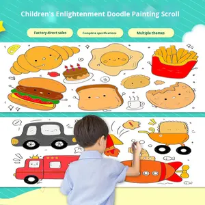 Rouleau de papier à dessin pour enfants en gros, papier peint, peinture, 3 m de long, 30 cm de large, dessin animé chinois pour la maternelle, coloriage - Product Image 2