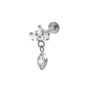 Lotus Wholesale - Joyería de Plata de Ley 925, Aretes Personalizados de Lujo con Circonita en Forma de Estrella, Chapados en Oro para Hombre y Mujer - Product Image 4