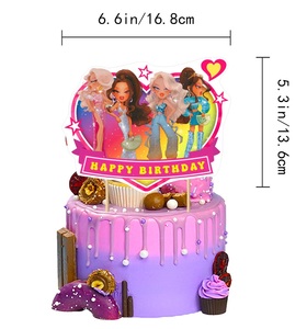 <span class=keywords><strong>Kit</strong></span> de décorations pour fête d'<span class=keywords><strong>anniversaire</strong></span> de poupée Bratz avec bannière, ballons, décorations de gâteau, fournitures pour célébration sur le thème des adolescentes - Product Image 3