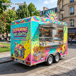 Camion de restauration de qualité professionnelle, remorque alimentaire personnalisée pour expresso, certifiée CE, kiosque à café en acier inoxydable - Product Image 3
